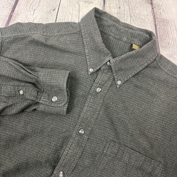 Timberland Flannel Cotton Shirt Men's XL Green Black Plaid Long‎ Sleeve - Picture 1 of 11
